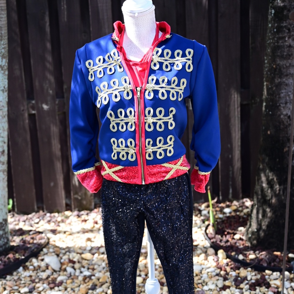Full Dance “MJ”/Performer Costume Blue/Red/Black